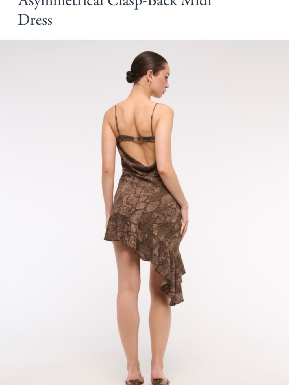 Asymmetrical Clasp Back Dress - Picture 2 of 7